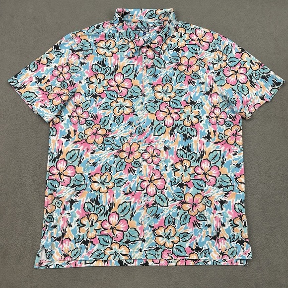 Chubbies Shirt Mens XL Multi The Weekend Arrived Polo Floral Beach Breeze - Picture 2 of 8